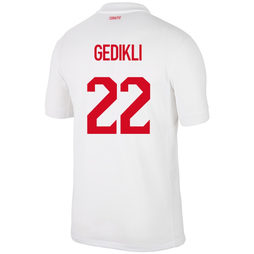 Gyermek Törökország Berkant Gedikli #22 Fehér Hazai Jersey 24-26 Mez Póló Ing