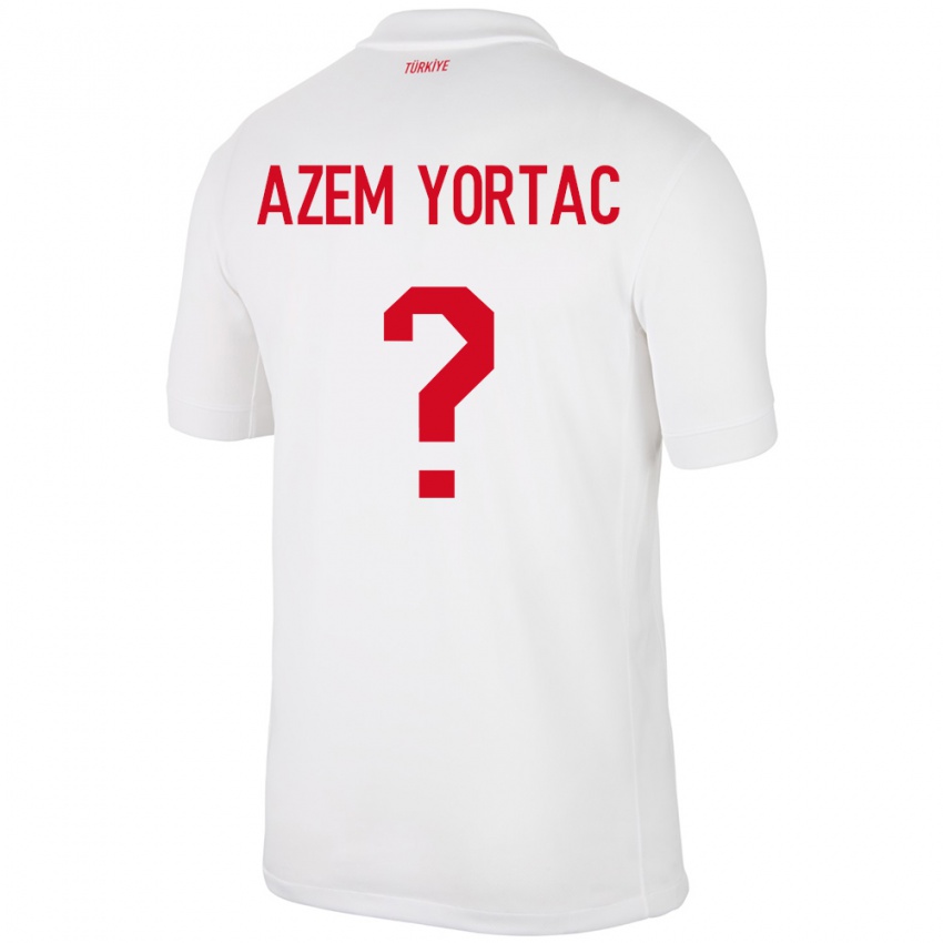 Gyermek Törökország Mustafa Azem Yortaç #0 Fehér Hazai Jersey 24-26 Mez Póló Ing