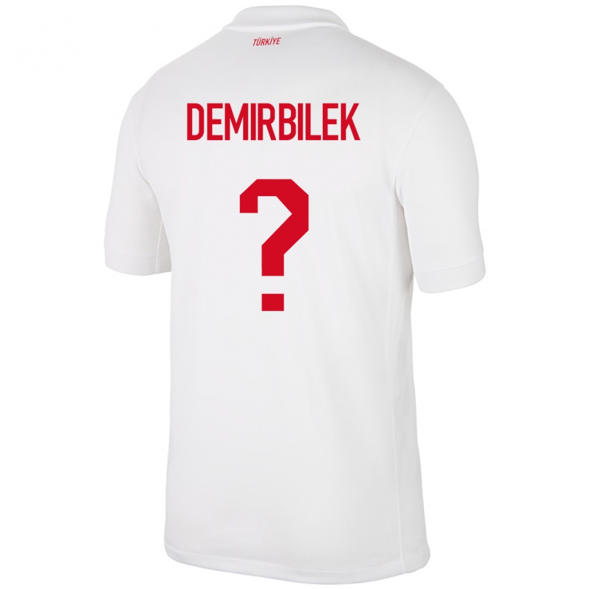 Gyermek Törökország Ali Demirbilek #0 Fehér Hazai Jersey 24-26 Mez Póló Ing