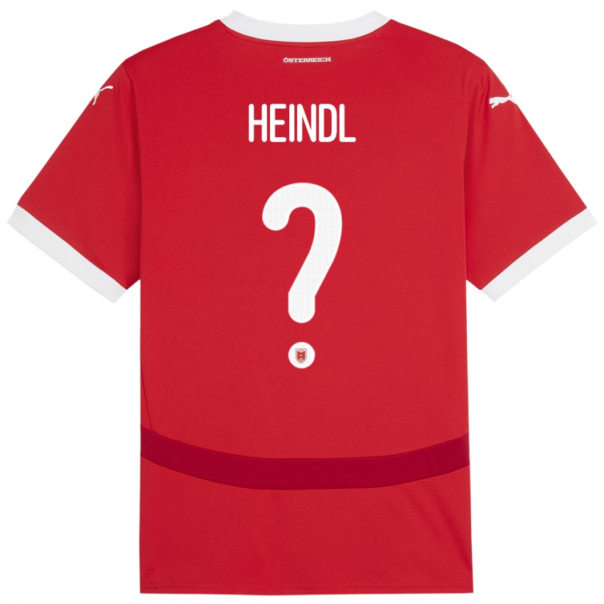 Gyermek Ausztria David Heindl #0 Piros Hazai Jersey 24-26 Mez Póló Ing