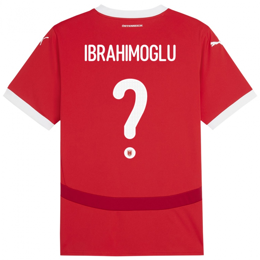 Gyermek Ausztria Mücahit Ibrahimoglu #0 Piros Hazai Jersey 24-26 Mez Póló Ing