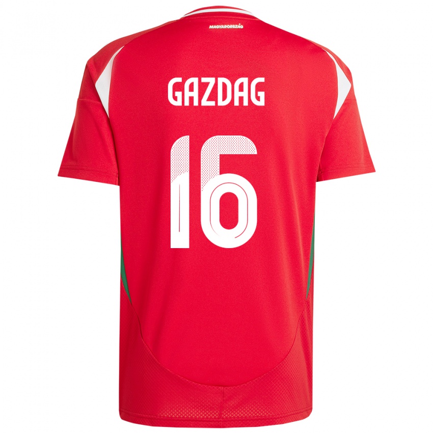 Gyermek Magyarország Dániel Gazdag #16 Piros Hazai Jersey 24-26 Mez Póló Ing