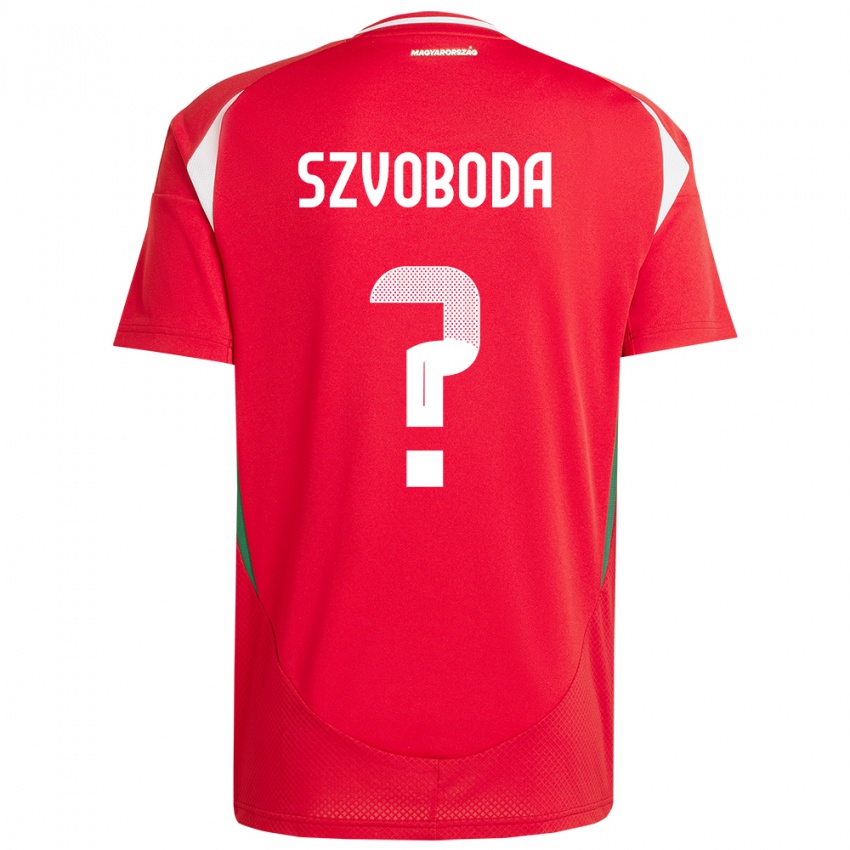 Gyermek Magyarország Dániel Szvoboda #0 Piros Hazai Jersey 24-26 Mez Póló Ing