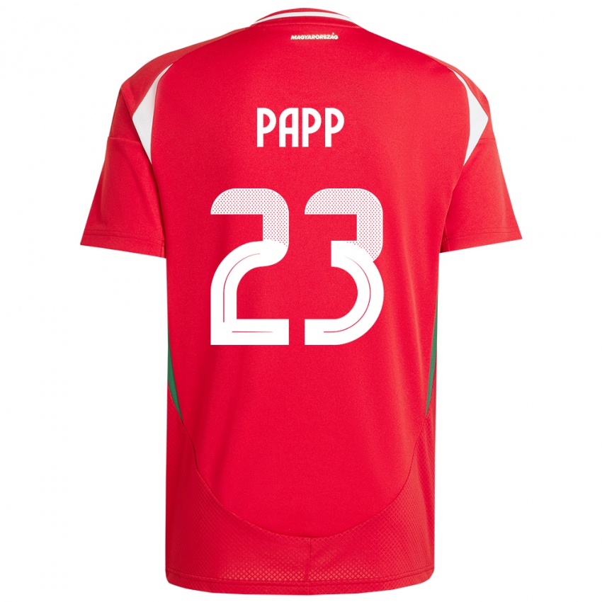 Gyermek Magyarország Luca Papp #23 Piros Hazai Jersey 24-26 Mez Póló Ing