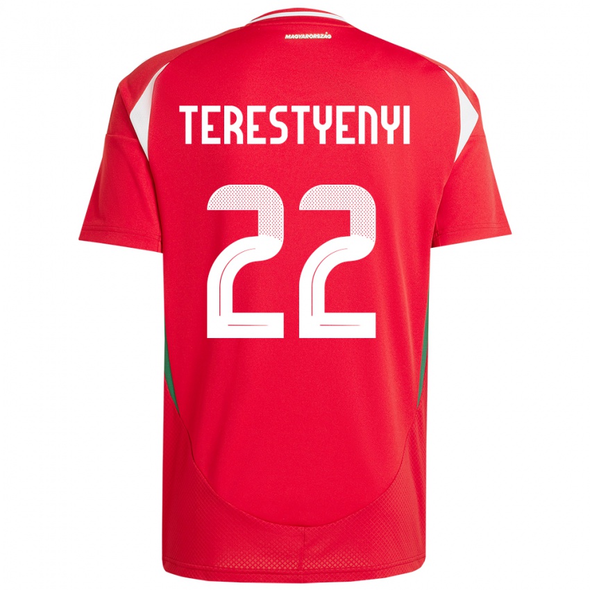 Gyermek Magyarország Anna Terestyényi #22 Piros Hazai Jersey 24-26 Mez Póló Ing