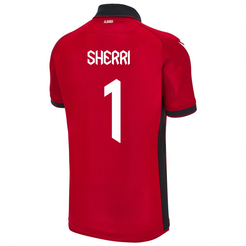 Gyermek Albania Alen Sherri #1 Piros Hazai Jersey 24-26 Mez Póló Ing