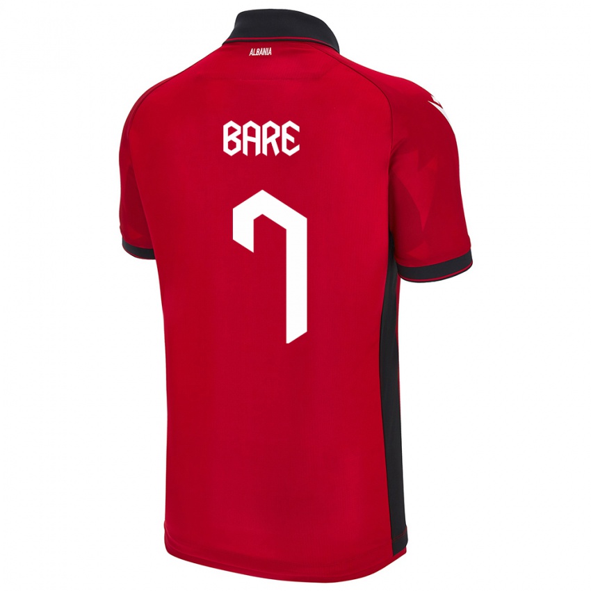 Gyermek Albania Keidi Bare #7 Piros Hazai Jersey 24-26 Mez Póló Ing