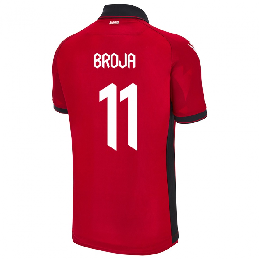 Gyermek Albania Armando Broja #11 Piros Hazai Jersey 24-26 Mez Póló Ing