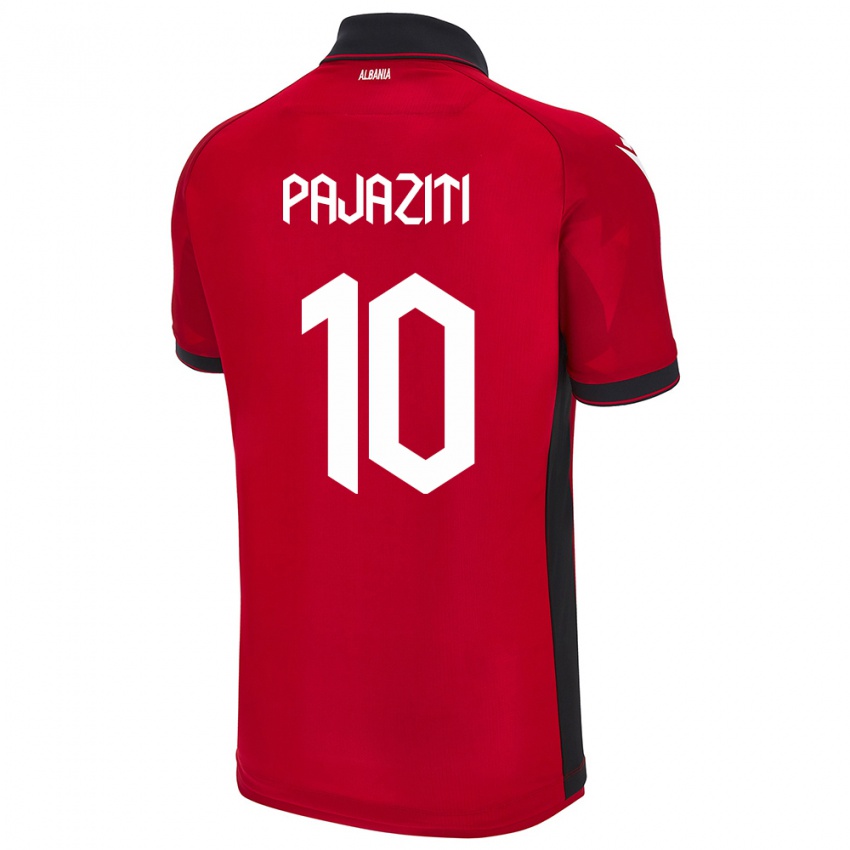 Gyermek Albania Adrion Pajaziti #10 Piros Hazai Jersey 24-26 Mez Póló Ing