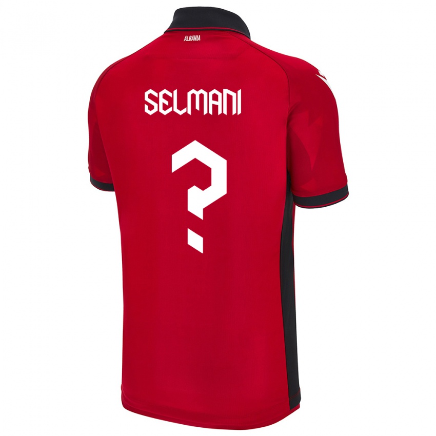 Gyermek Albania Egert Selmani #0 Piros Hazai Jersey 24-26 Mez Póló Ing