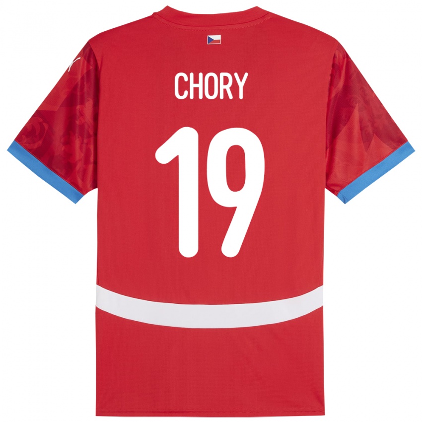 Gyermek Csehország Tomas Chory #19 Piros Hazai Jersey 24-26 Mez Póló Ing