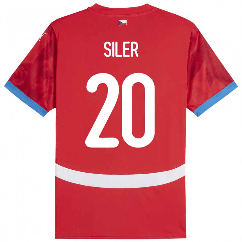 Gyermek Csehország Radek Siler #20 Piros Hazai Jersey 24-26 Mez Póló Ing