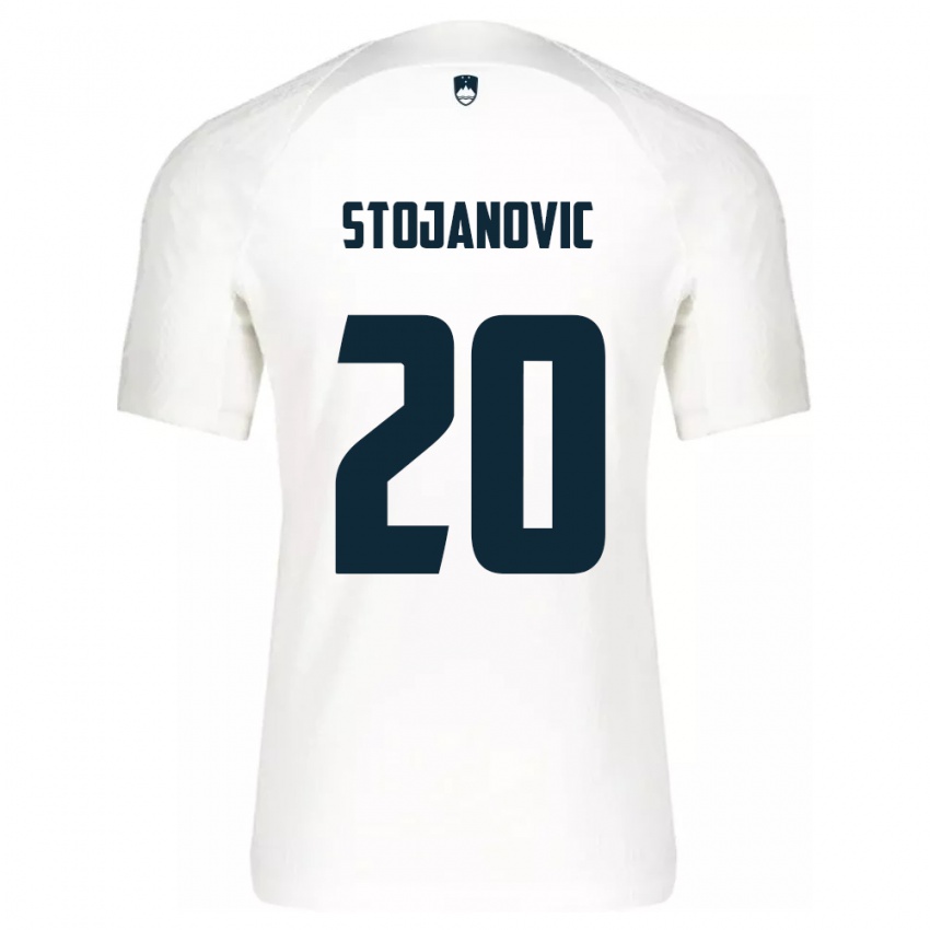 Gyermek Szlovénia Petar Stojanović #20 Fehér Hazai Jersey 24-26 Mez Póló Ing