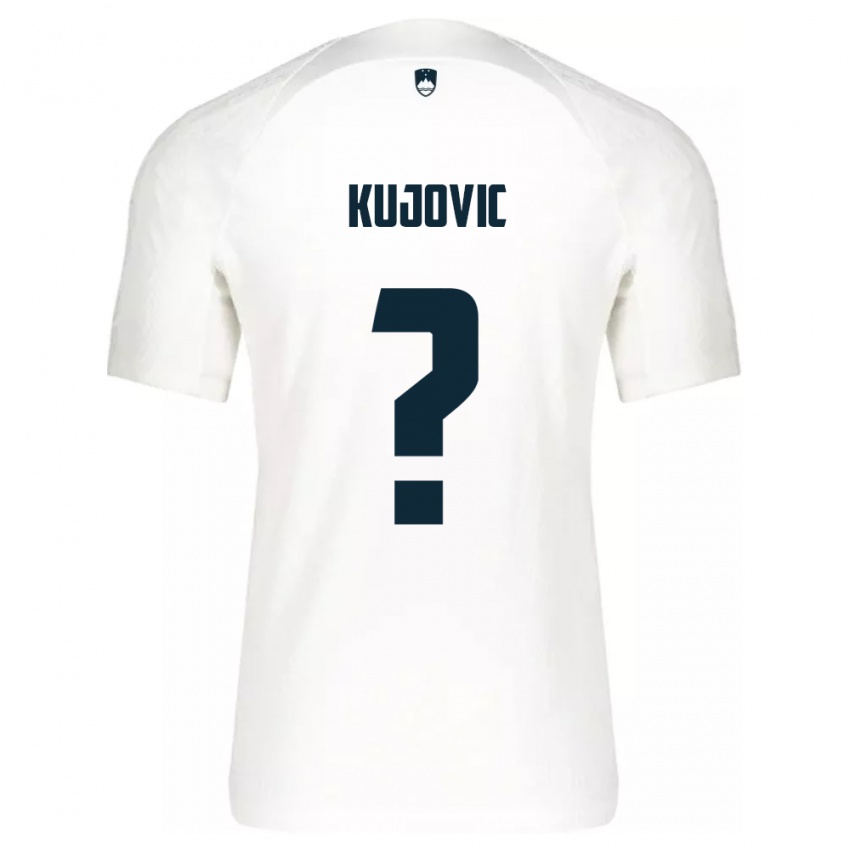 Gyermek Szlovénia Tian Kujovic #0 Fehér Hazai Jersey 24-26 Mez Póló Ing