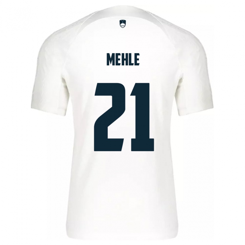 Gyermek Szlovénia Matej Mehle #21 Fehér Hazai Jersey 24-26 Mez Póló Ing