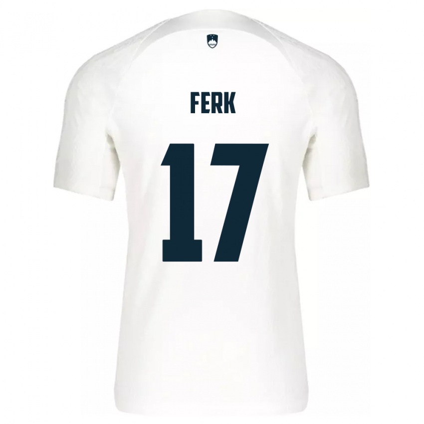 Gyermek Szlovénia Matic Ferk #17 Fehér Hazai Jersey 24-26 Mez Póló Ing