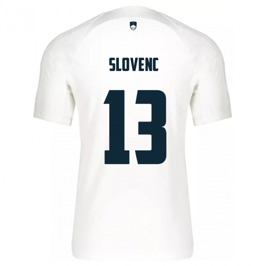 Gyermek Szlovénia Nejc Slovenc #13 Fehér Hazai Jersey 24-26 Mez Póló Ing