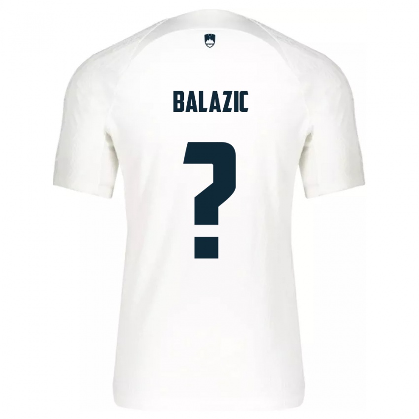 Gyermek Szlovénia Jan Balazic #0 Fehér Hazai Jersey 24-26 Mez Póló Ing