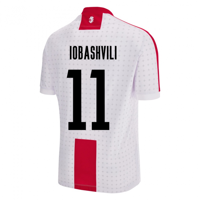 Gyermek Grúzia Jaduli Iobashvili #11 Fehér Hazai Jersey 24-26 Mez Póló Ing