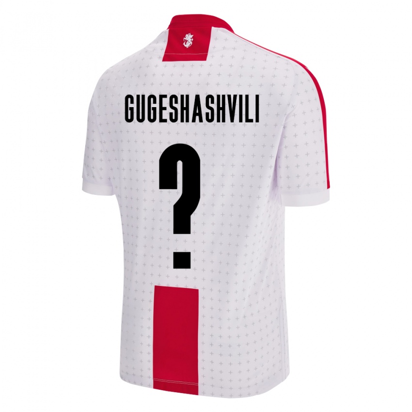 Gyermek Grúzia Zaza Gugeshashvili #0 Fehér Hazai Jersey 24-26 Mez Póló Ing