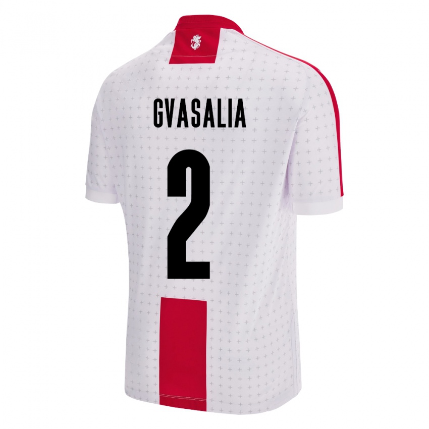 Gyermek Grúzia Giorgi Gvasalia #2 Fehér Hazai Jersey 24-26 Mez Póló Ing