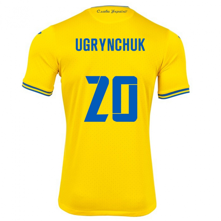 Gyermek Ukrajna Artem Ugrynchuk #20 Sárga Hazai Jersey 24-26 Mez Póló Ing