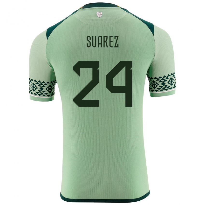 Gyermek Bolívia Marcelo Suárez #24 Világos Zöld Hazai Jersey 24-26 Mez Póló Ing