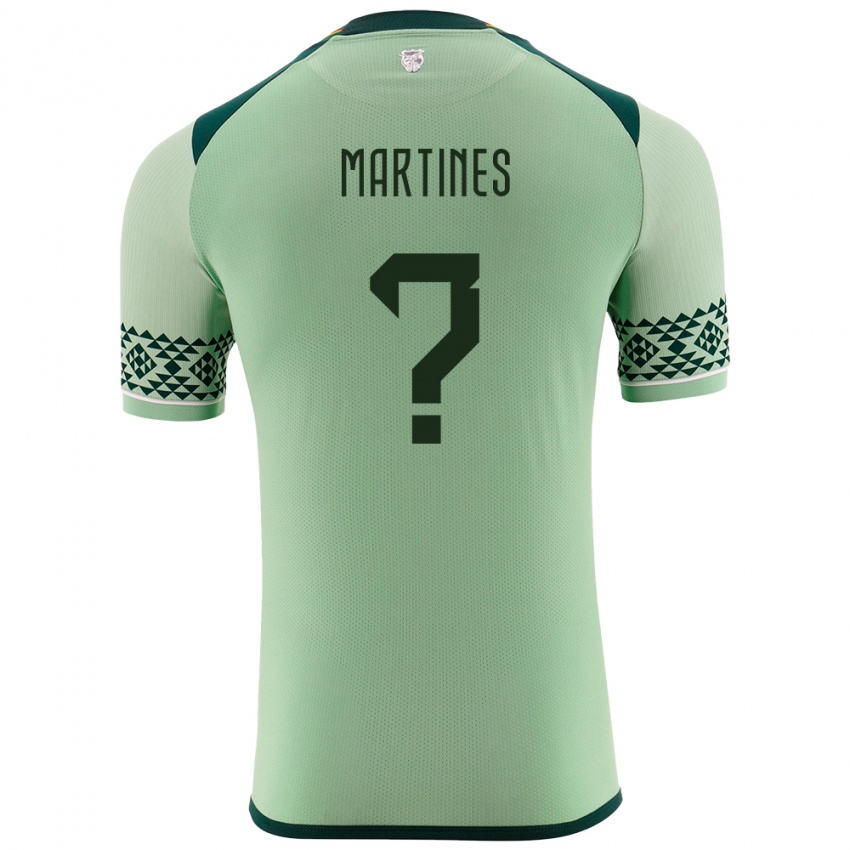 Gyermek Bolívia José Martínes #0 Világos Zöld Hazai Jersey 24-26 Mez Póló Ing