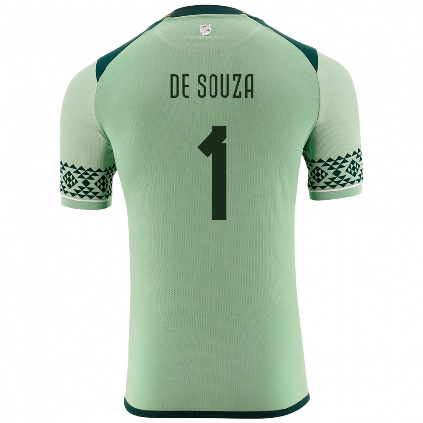 Gyermek Bolívia Victor De Souza #1 Világos Zöld Hazai Jersey 24-26 Mez Póló Ing