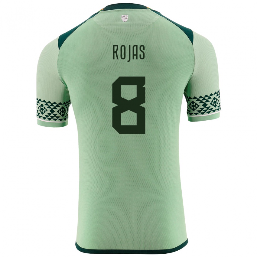 Gyermek Bolívia Jairo Rojas #8 Világos Zöld Hazai Jersey 24-26 Mez Póló Ing