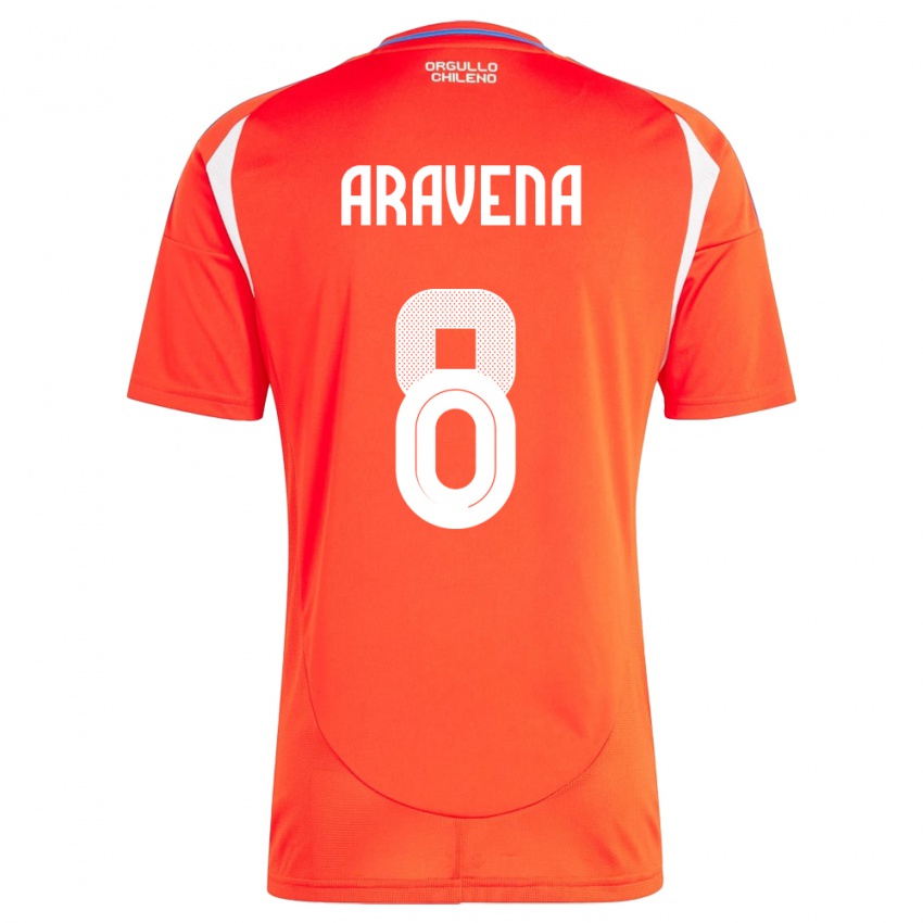 Gyermek Chile Alexander Aravena #8 Piros Hazai Jersey 24-26 Mez Póló Ing