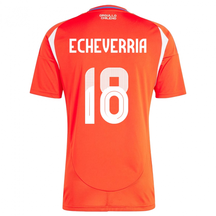 Gyermek Chile Rodrigo Echeverría #18 Piros Hazai Jersey 24-26 Mez Póló Ing