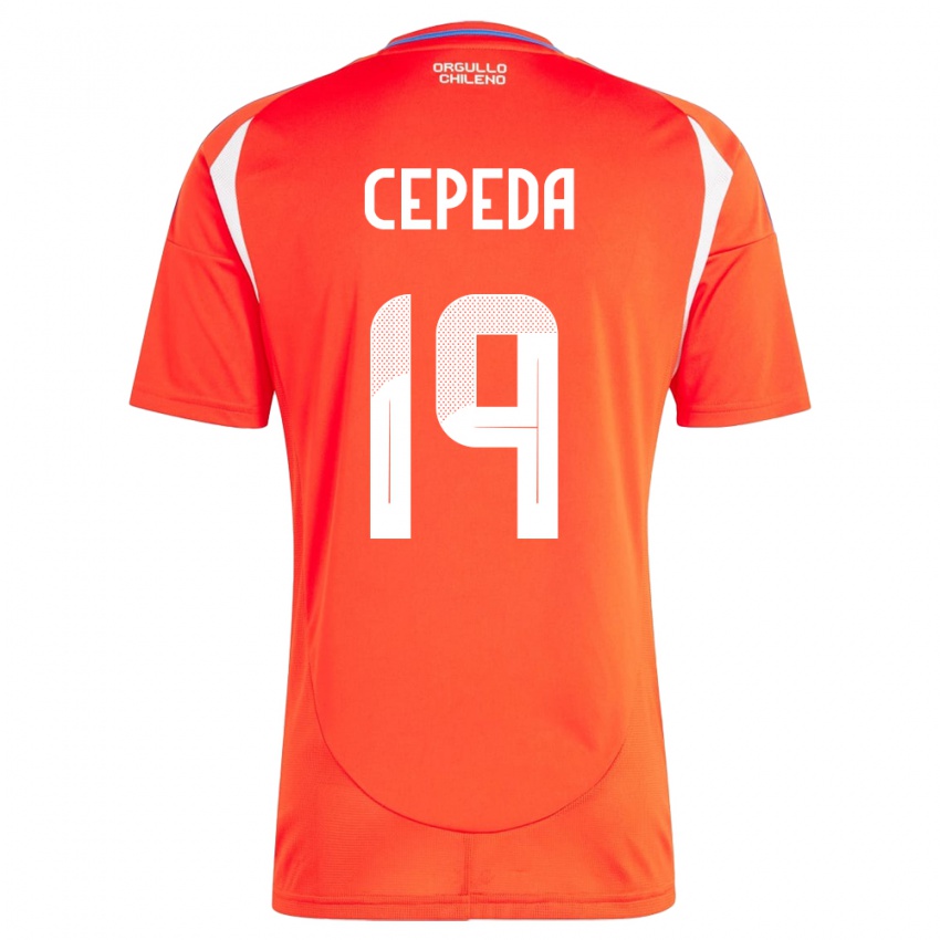 Gyermek Chile Lucas Cepeda #19 Piros Hazai Jersey 24-26 Mez Póló Ing