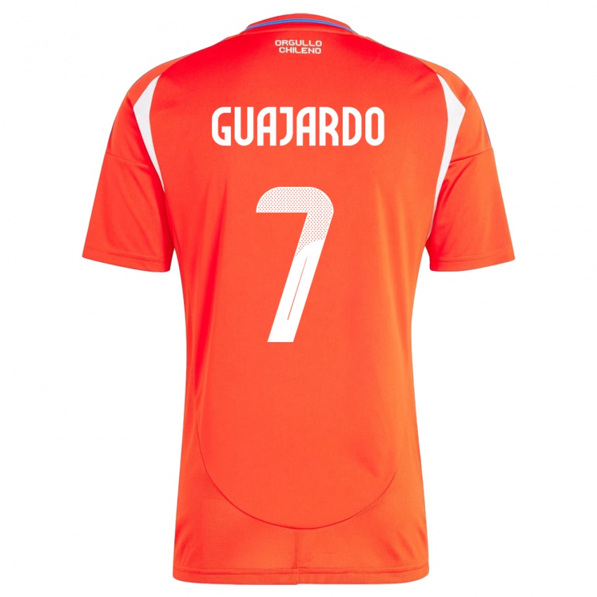 Gyermek Chile Paolo Guajardo #7 Piros Hazai Jersey 24-26 Mez Póló Ing