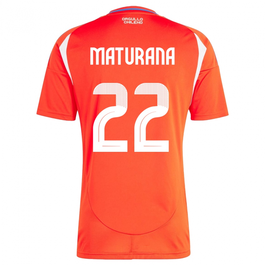 Gyermek Chile Martín Maturana #22 Piros Hazai Jersey 24-26 Mez Póló Ing