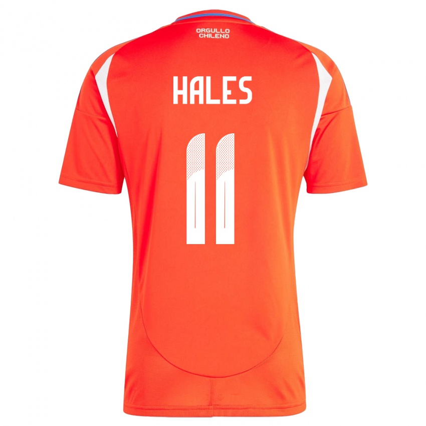 Gyermek Chile Alejandro Hales #11 Piros Hazai Jersey 24-26 Mez Póló Ing