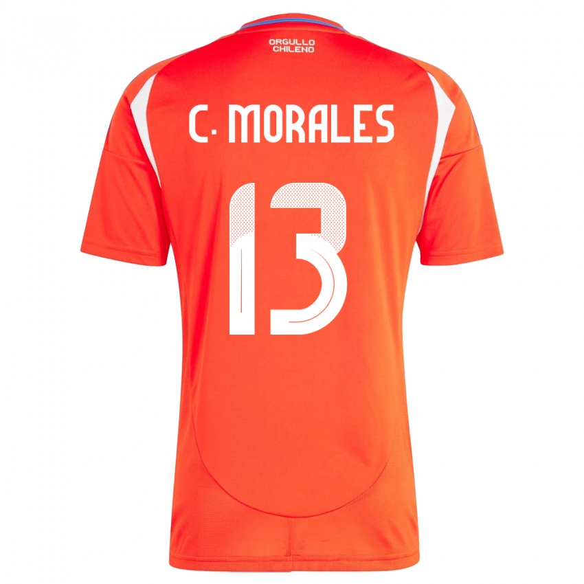 Gyermek Chile Cristián Morales #13 Piros Hazai Jersey 24-26 Mez Póló Ing