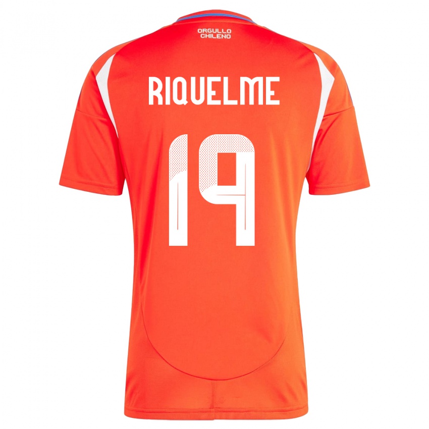 Gyermek Chile Benjamín Riquelme #19 Piros Hazai Jersey 24-26 Mez Póló Ing