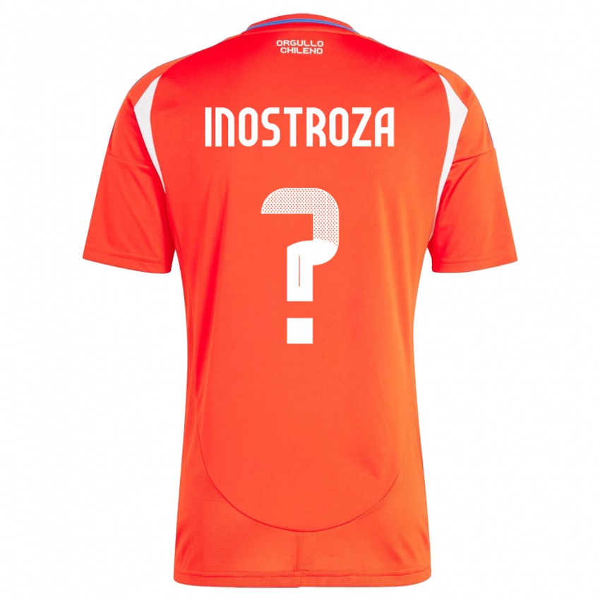 Gyermek Chile Fernando Inostroza #0 Piros Hazai Jersey 24-26 Mez Póló Ing