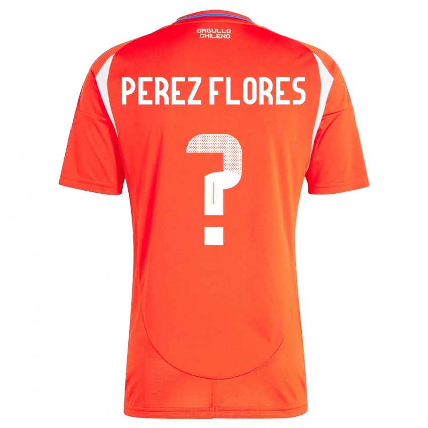 Gyermek Chile Benjamín Pérez Flores #0 Piros Hazai Jersey 24-26 Mez Póló Ing