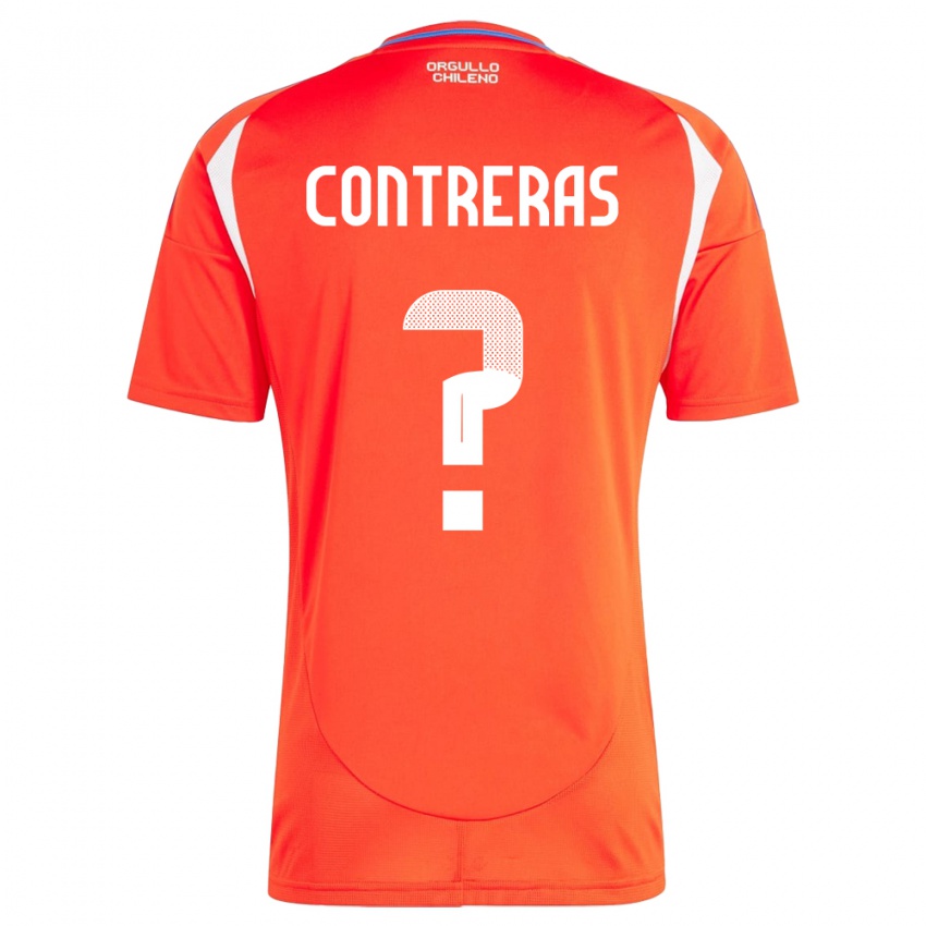 Gyermek Chile Mathías Contreras #0 Piros Hazai Jersey 24-26 Mez Póló Ing