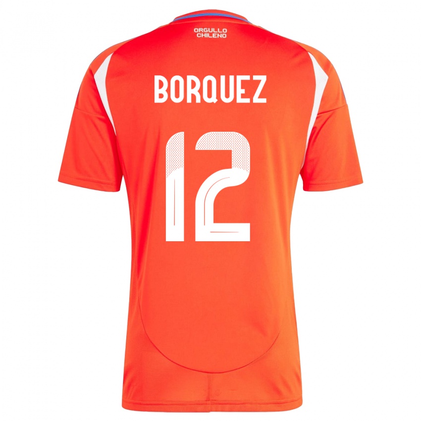 Gyermek Chile Gabriela Bórquez #12 Piros Hazai Jersey 24-26 Mez Póló Ing