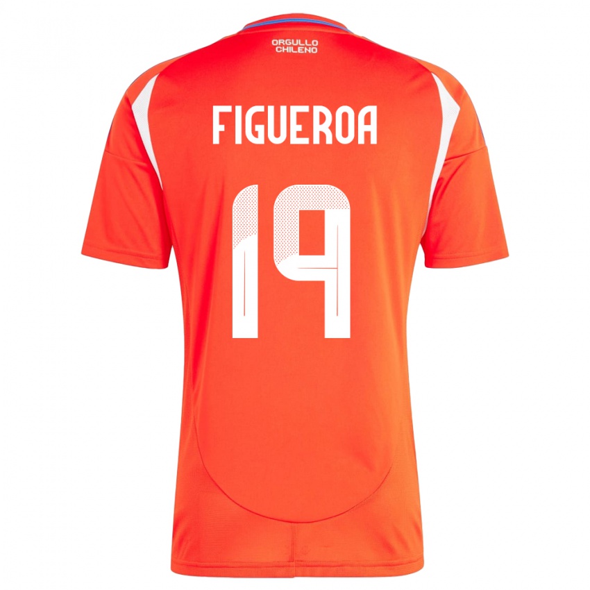 Gyermek Chile Catalina Figueroa #19 Piros Hazai Jersey 24-26 Mez Póló Ing