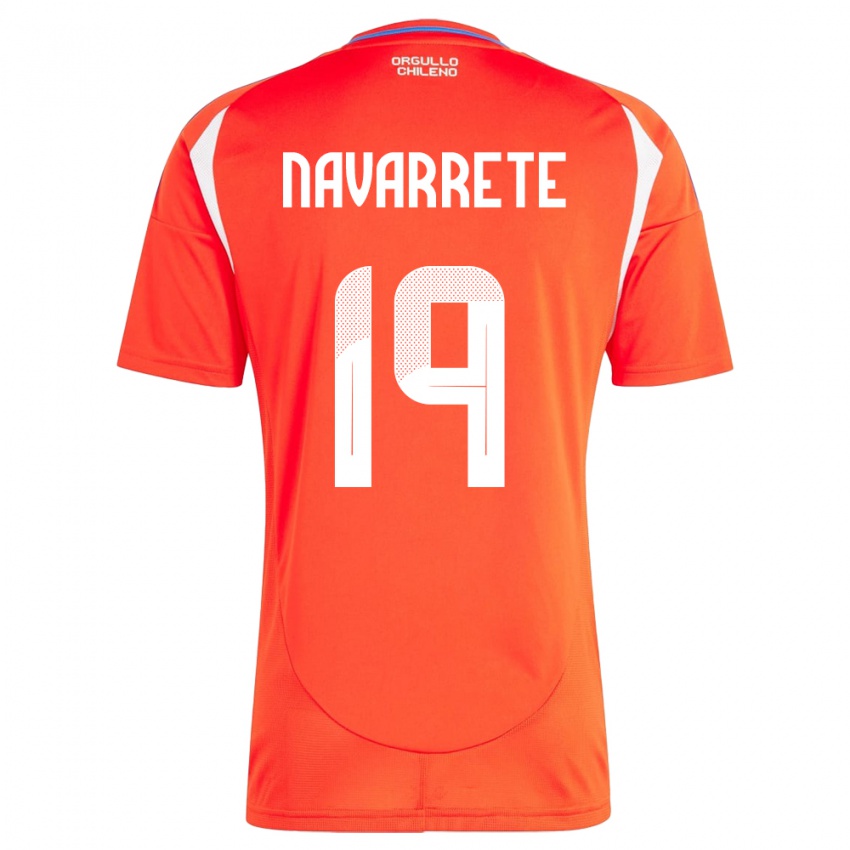 Gyermek Chile Valentina Navarrete #19 Piros Hazai Jersey 24-26 Mez Póló Ing