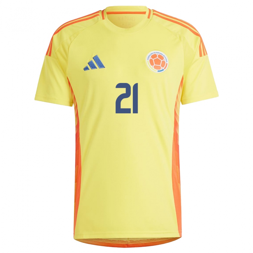 Gyermek Kolumbia Daniel Muñoz #21 Sárga Hazai Jersey 24-26 Mez Póló Ing