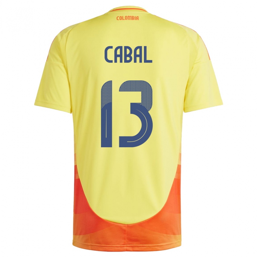 Gyermek Kolumbia Juan Cabal #13 Sárga Hazai Jersey 24-26 Mez Póló Ing