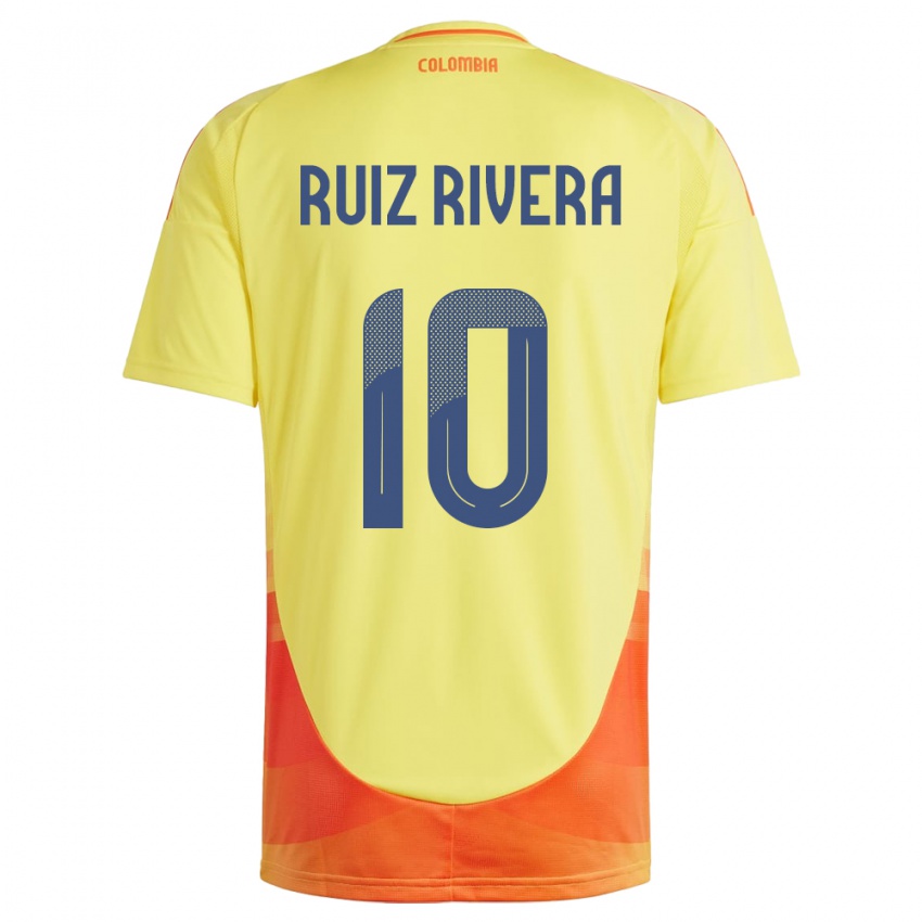 Gyermek Kolumbia Daniel Ruiz Rivera #10 Sárga Hazai Jersey 24-26 Mez Póló Ing