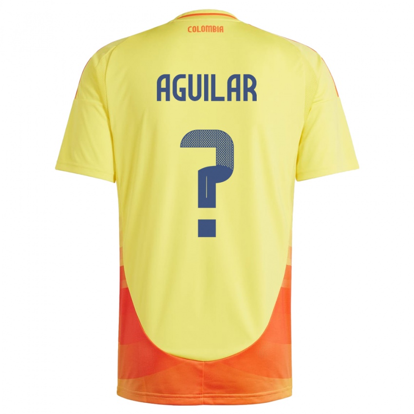 Gyermek Kolumbia Alejandro Aguilar #0 Sárga Hazai Jersey 24-26 Mez Póló Ing