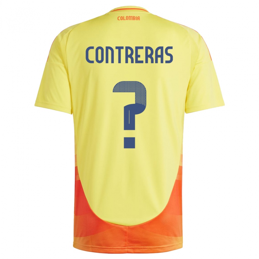 Gyermek Kolumbia David Contreras #0 Sárga Hazai Jersey 24-26 Mez Póló Ing