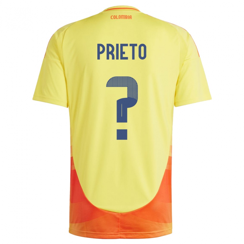 Gyermek Kolumbia Dylan Prieto #0 Sárga Hazai Jersey 24-26 Mez Póló Ing